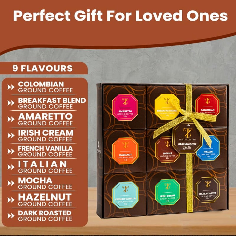 Tilz Coffee Gifts - Gourmet Coffee Gift Set |9 Ground Coffee Assortment Gift Set |Coffee Sampler Gift Set, Tasting Kit |Gifts For Coffee Lovers |Ground Coffee Gift Basket |Gifts For Men And Women - Image 2